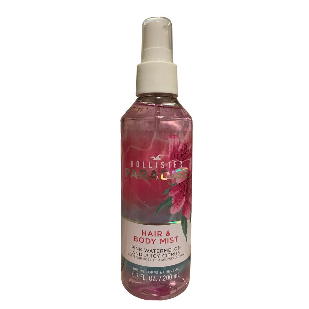 HOLLISTER PARADISE HAIR & BODY MIST PINK WATERMELON & JUICY CITRUS 6.7 Oz /200ml